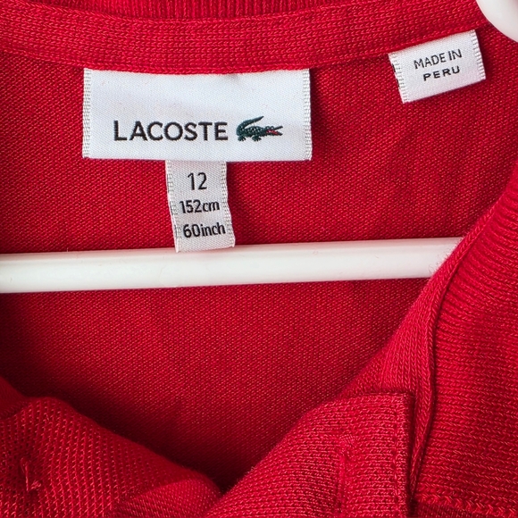 Lacoste Boys' Short Sleeve Classic Pique Polo - Picture 5 of 6